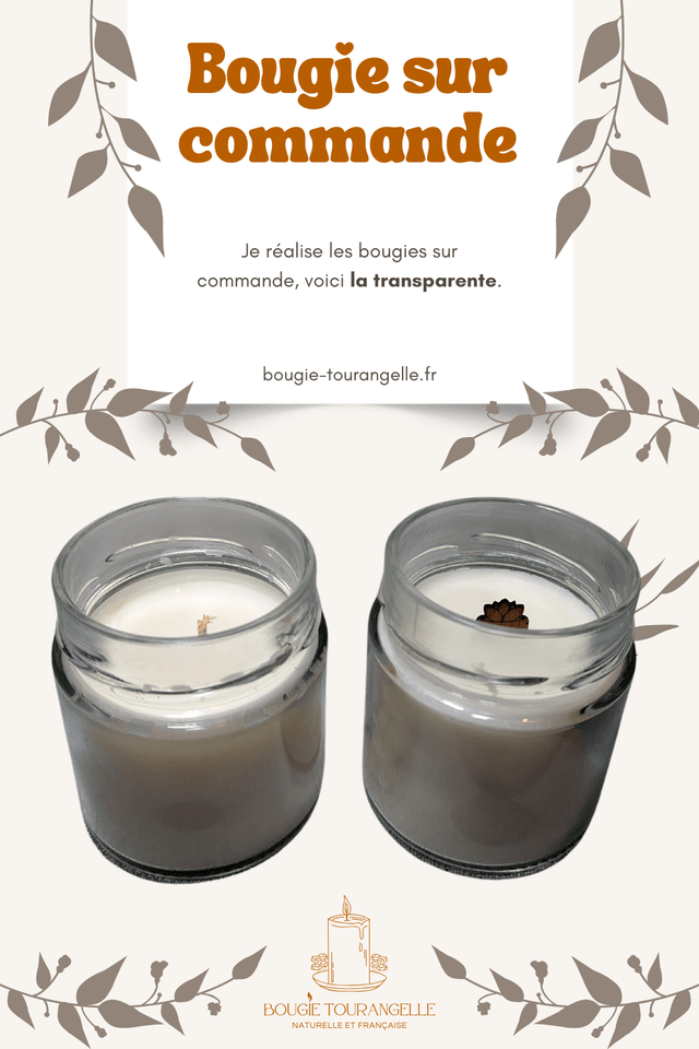 Bougie personnalisée en verre 150g